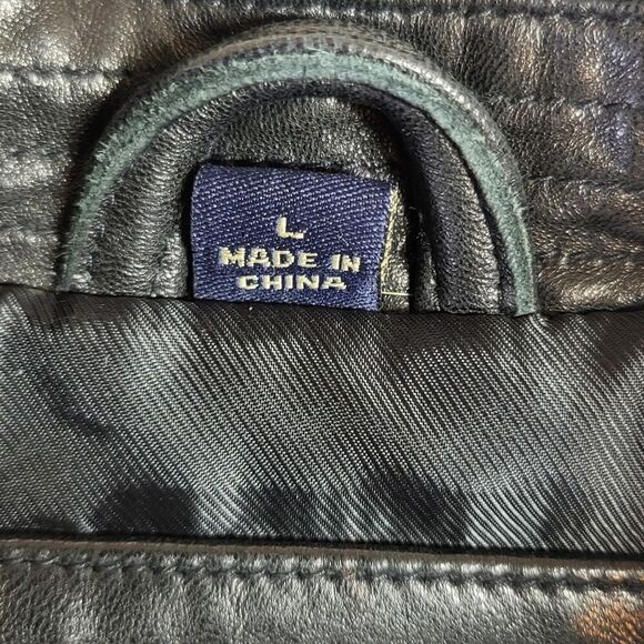 Dockers Men's Black Leather Jacket - Picture 13 of 13